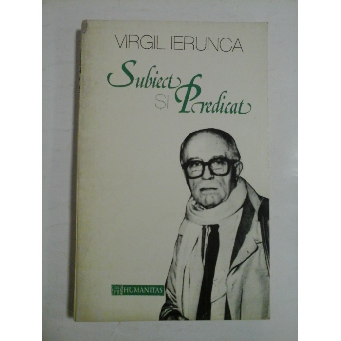 SUBIECT SI PREDICAT - VIRGIL IERUNCA SUBIECT SI PREDICAT - VIRGIL IERUNCA